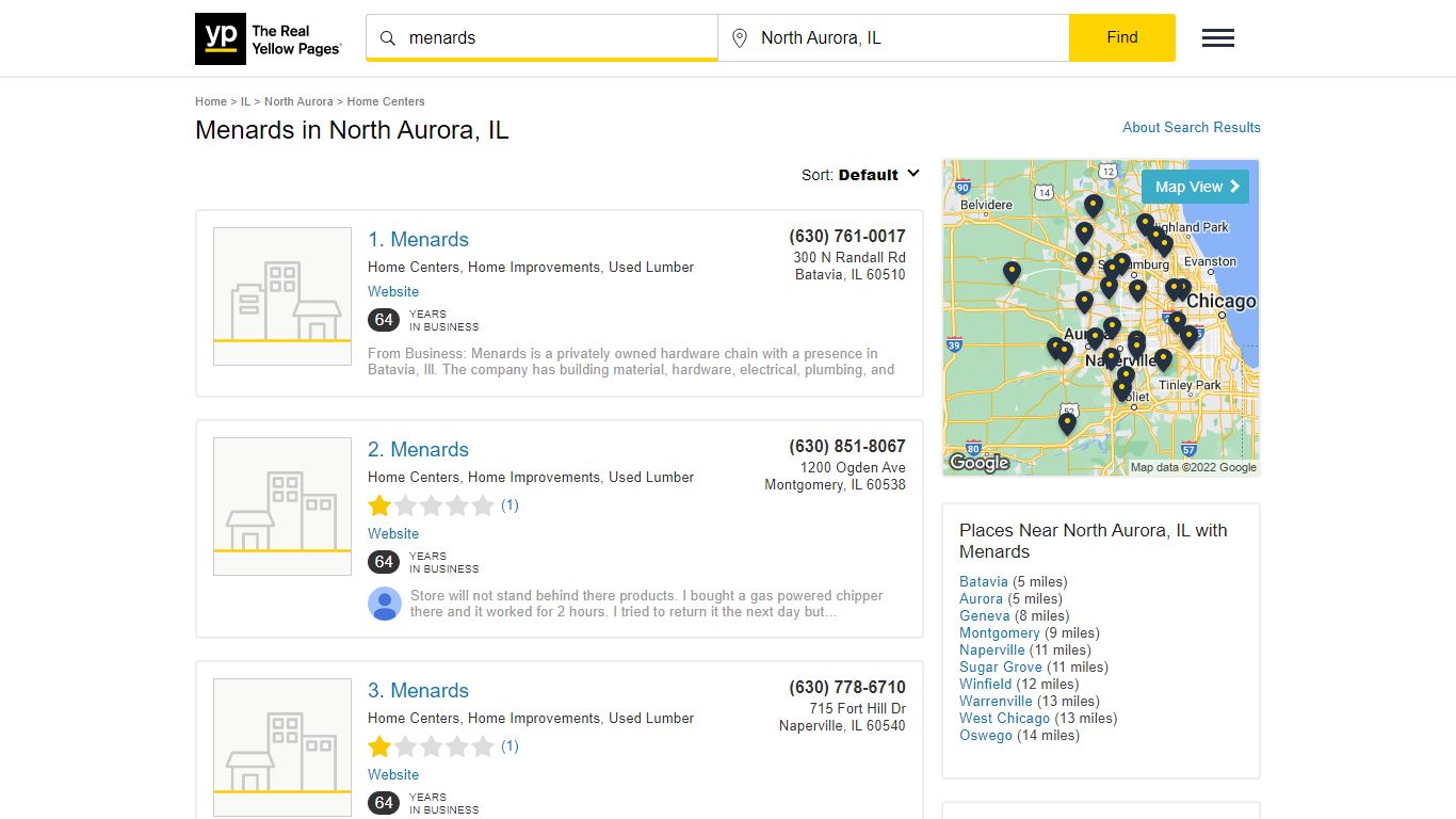 Menards Locations & Hours Near North Aurora, IL - YP.com