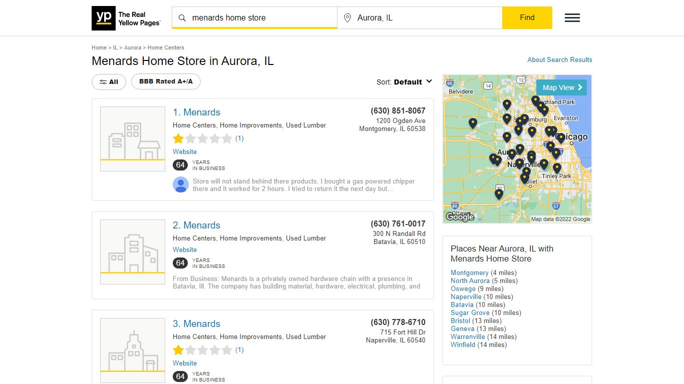 Menards Home Store Locations & Hours Near Aurora, IL - YP.com